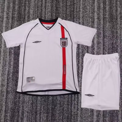2002 England Home Football Shirt Kids Size 1:1 Thai Quality