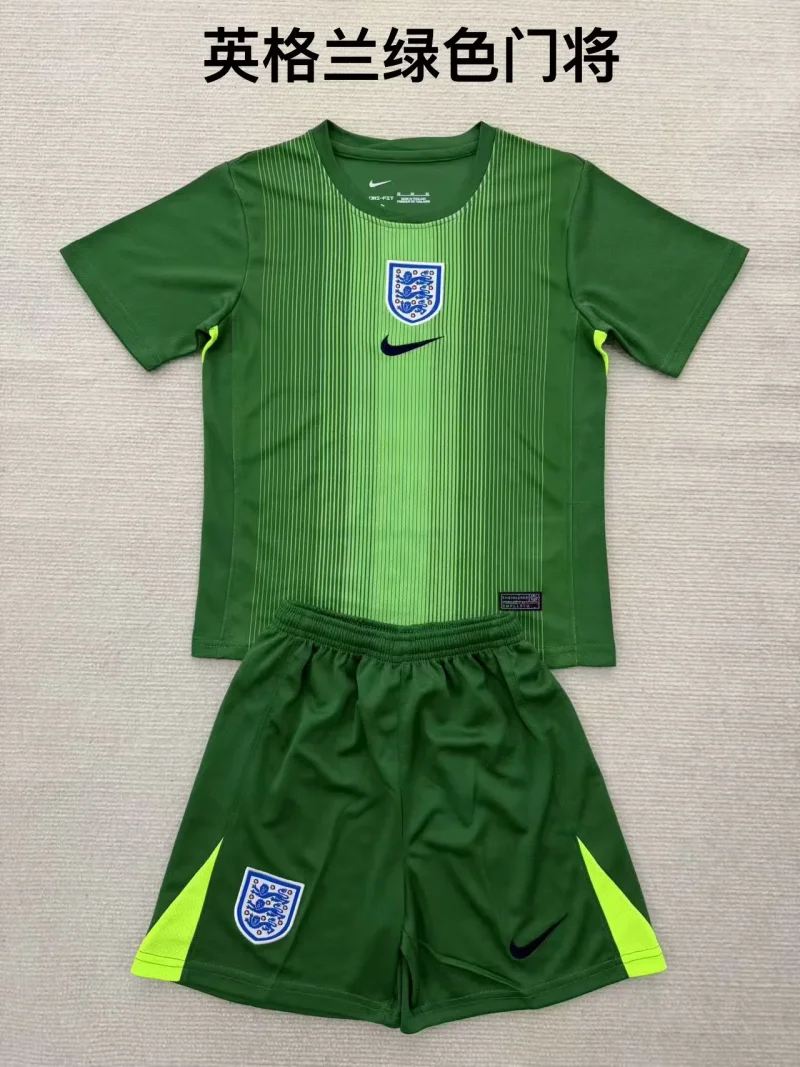 2025 England Goalkeeper Football Shirt Kids Size 1:1 Thai Quality