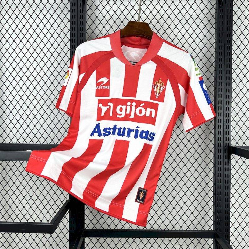 2008/2009 Retro Sporting de Gijon Home Football Shirt 1:1 Thai Quality