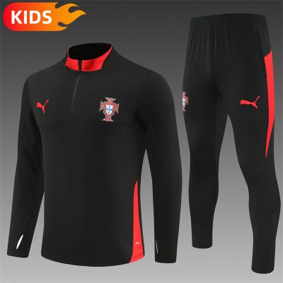 2025/2026 Portugal Half-Pull Football Shirt Kids Size