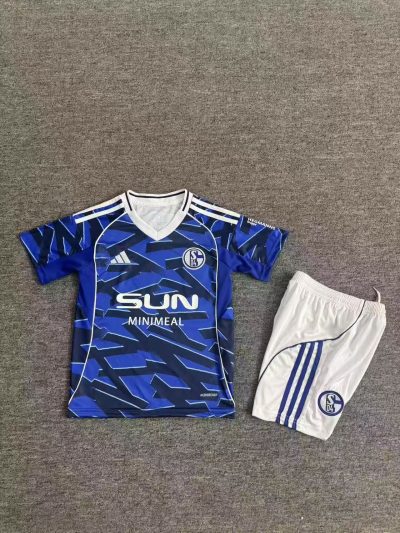 2025/2026 Schalke 04 Home Football Shirt Kids Size 1:1 Thai Quality