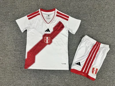2026 Peru Home Football Shirt Kids Size 1:1 Thai Quality