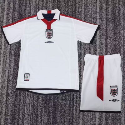 2004 England Home Football Shirt Kids Size 1:1 Thai Quality