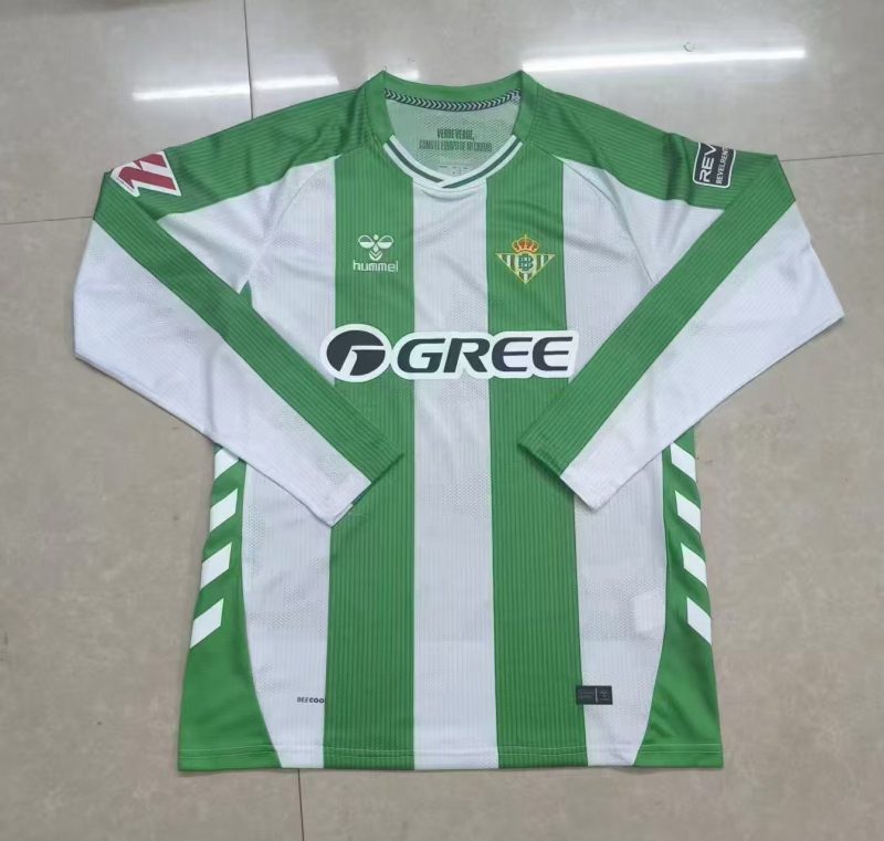 383100ebcac41ebfcd496f66c07e9455 2025/2026 Long Sleeve Real Betis Home Football Shirt 1:1 Thai Quality