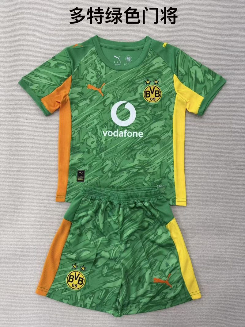 43e7c6c286a781440bb27bf2ed21bcd8 2025/2026 Dortmund Goalkeeper Football Shirt Kids Size 1:1 Thai Quality