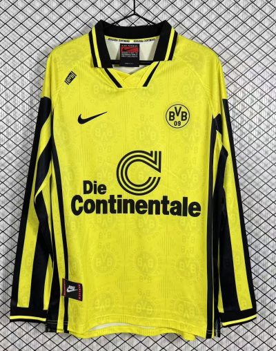1996/1997 Retro Long sleeves Dortmund Home Football Shirt 1:1 Thai Quality