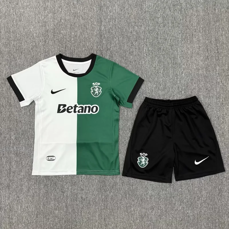 497fc37d6e4666a85e9711f7c27bac4d 2025/2026 Sporting Lisbon Stromp Football Shirt Kids Size 1:1 Thai Quality