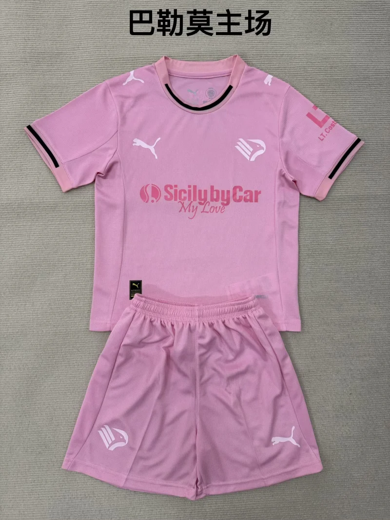 2025/2026 Palermo Home Football Shirt Kids Size 1:1 Thai Quality