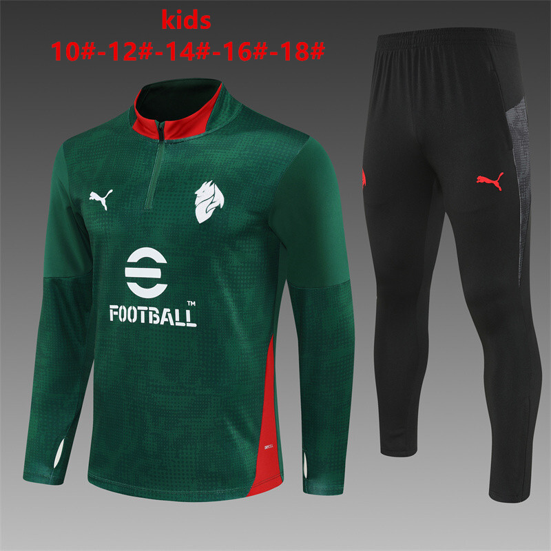 5295aa4d087ca63b881b0b27662a1dd4 2025/2026 AC Milan Half-Pull Training Suit Football Shirt Kids Size