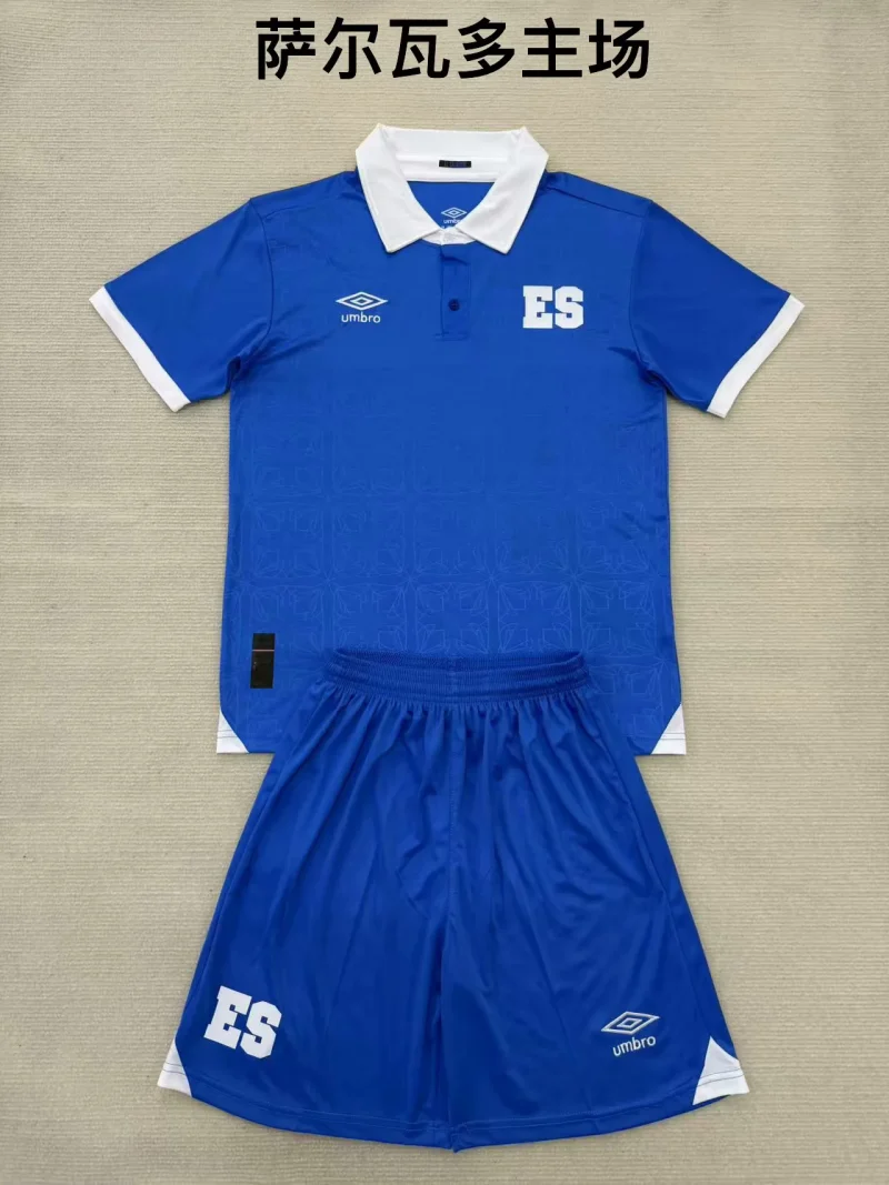 5f7ee93720f383835188e8b90917bd84 2025 El Salvador Home Football Shirt Kids Size 1:1 Thai Quality