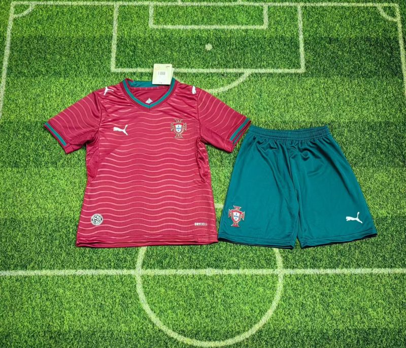 2026 Portugal Home  Football Shirt Kids Size 1:1 Thai Quality