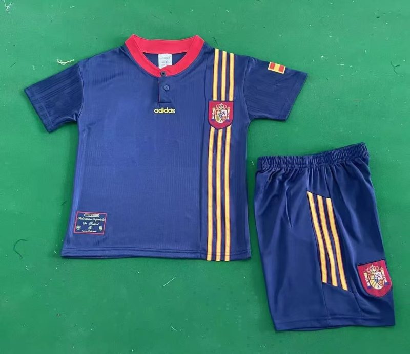 1996 Spain Away Football Shirt Kids Size 1:1 Thai Quality