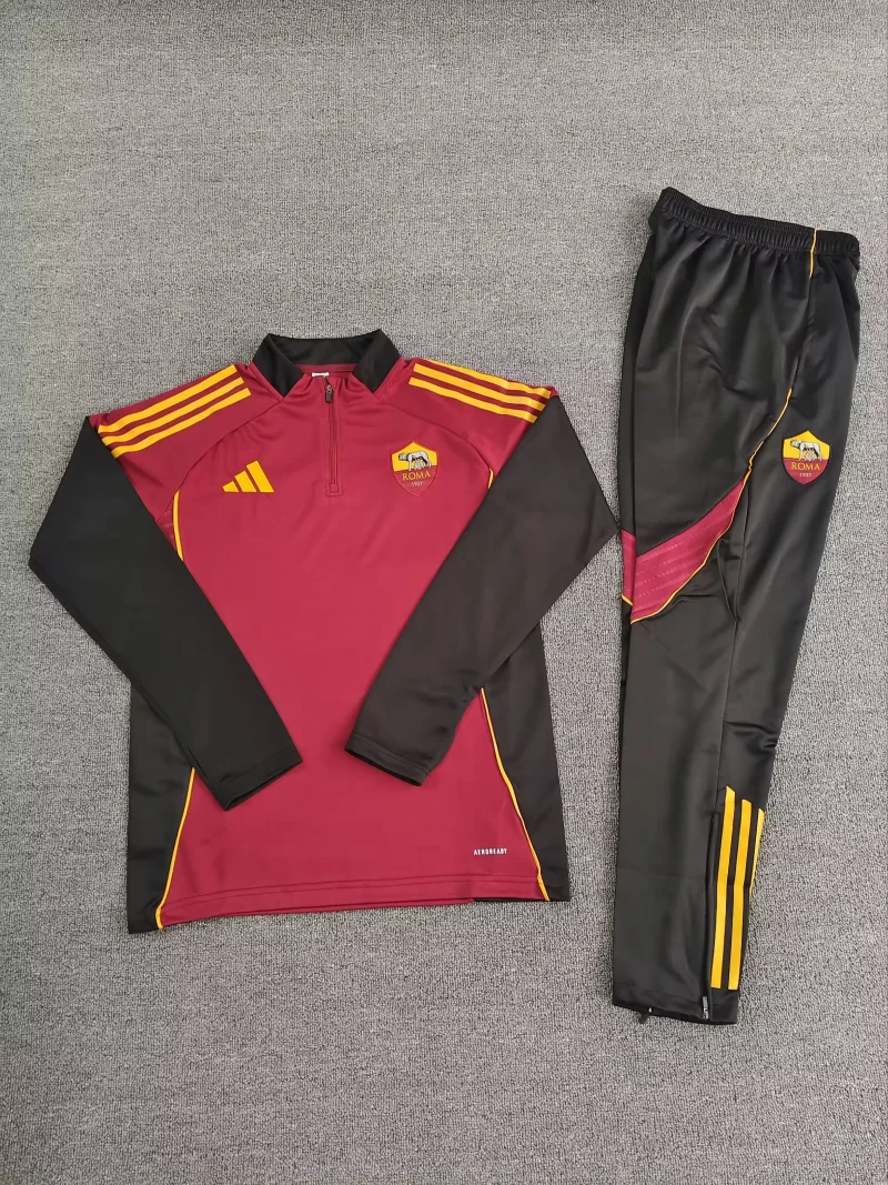 6eca99b5a66427886d17f55ce4b54097 2025/2026 AS Roma Half-Pull Training Wear Football Shirt