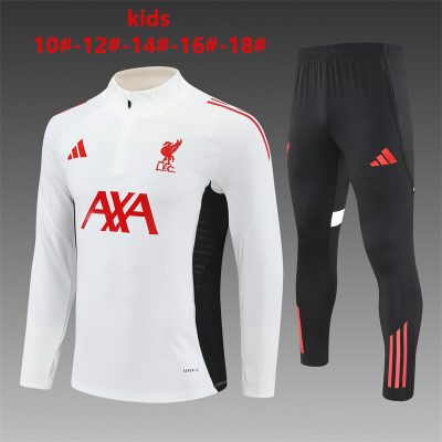 2025/2026 Liverpool Half-Pull Training Suit Football Shirt Kids Size