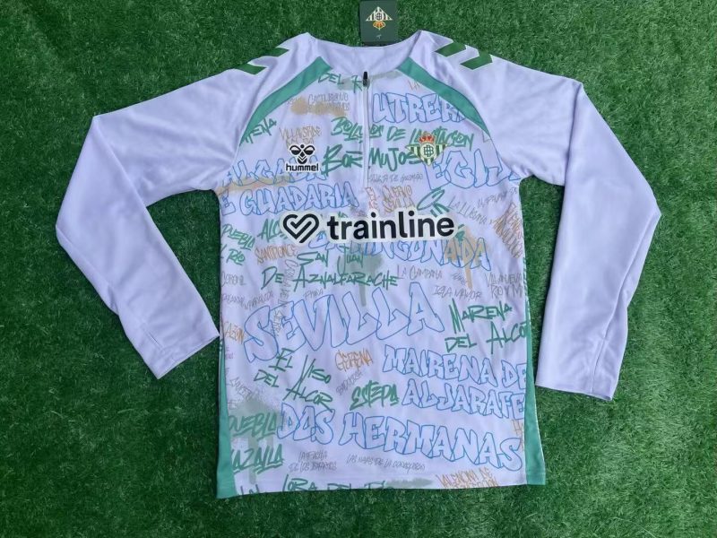 2025/2026 Real Betis Training suit  Long sleeves Football Shirt 1:1 Thai Quality
