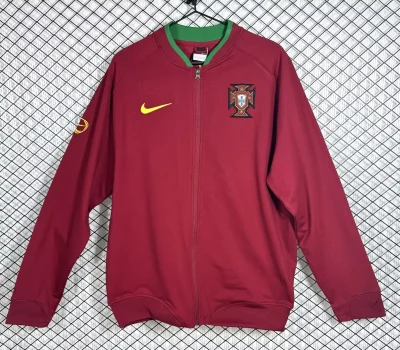 2006 Retro Portugal Long Zipped Jacket Football Shirt