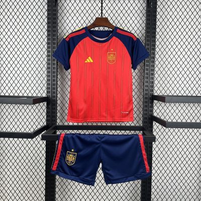 2026 Spain Home Football Shirt Kids Size 1:1 Thai Quality