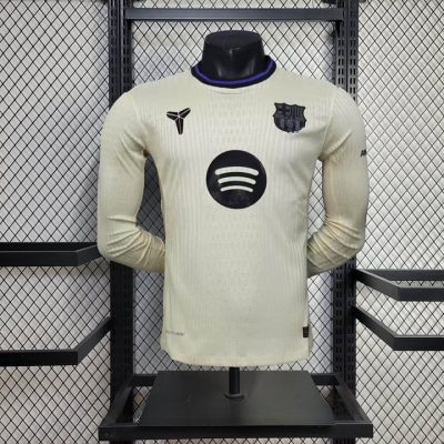 2025/2026 Long Sleeve Player Version Barcelona Away Football Shirt 1:1 Thai Quality