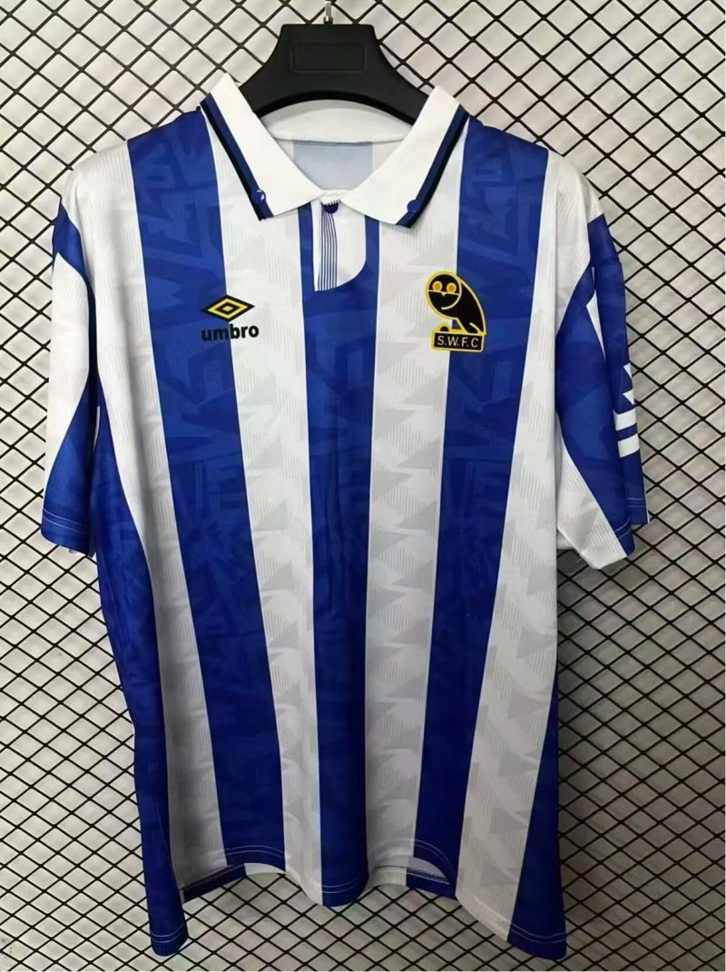 ab30bd8ce259c5557bebd27ad16e42a3 1991 Sheffield Wednesday Home Football Shirt 1:1 Thai Quality