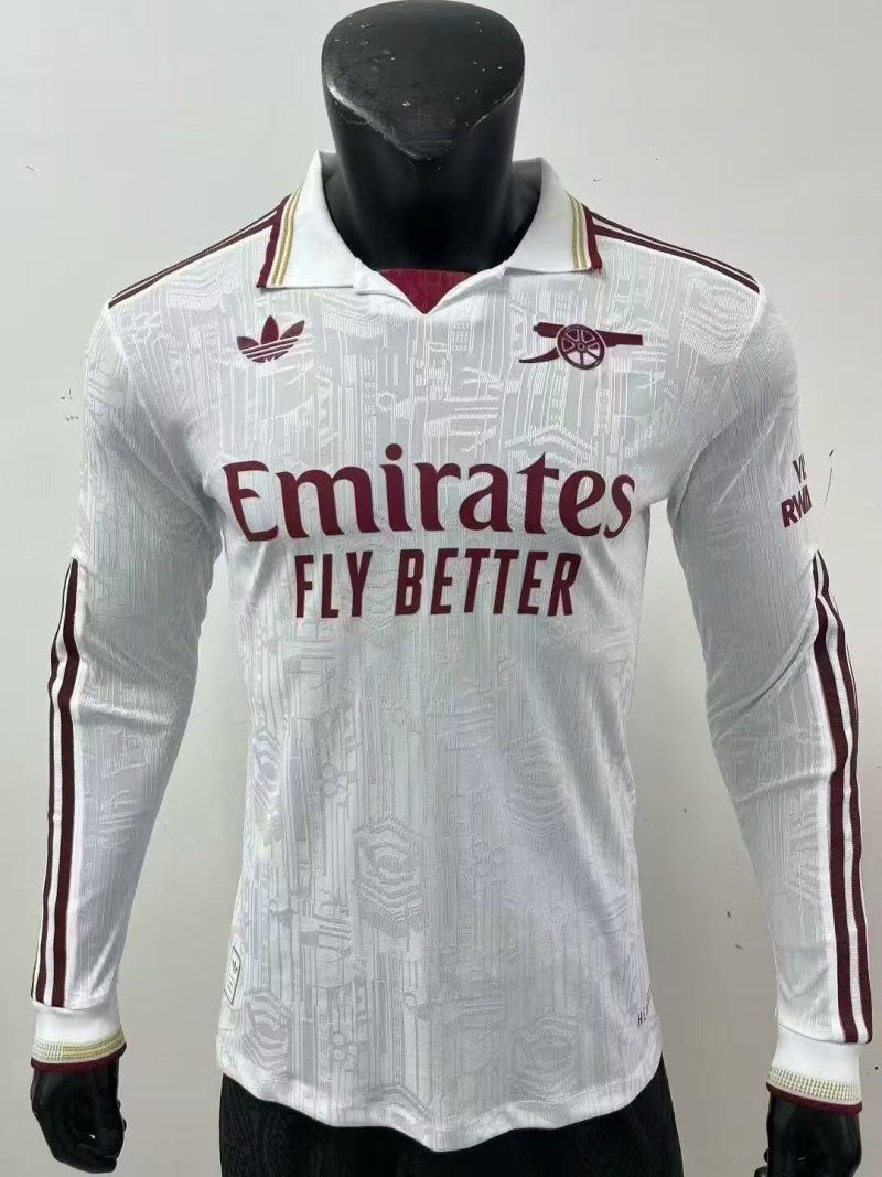 2025/2026 Long Sleeve Player Version Arsenal Third Football Shirt 1:1 Thai Quality