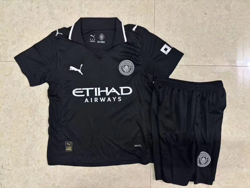 2025/2026 Manchester City Third Football Shirt Kids Size 1:1 Thai Quality