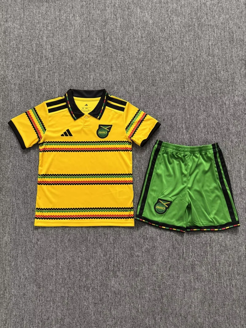 b4828d630774e64a4bb159f465b851e3 2026 Jamaica Home Football Shirt Kids Size 1:1 Thai Quality