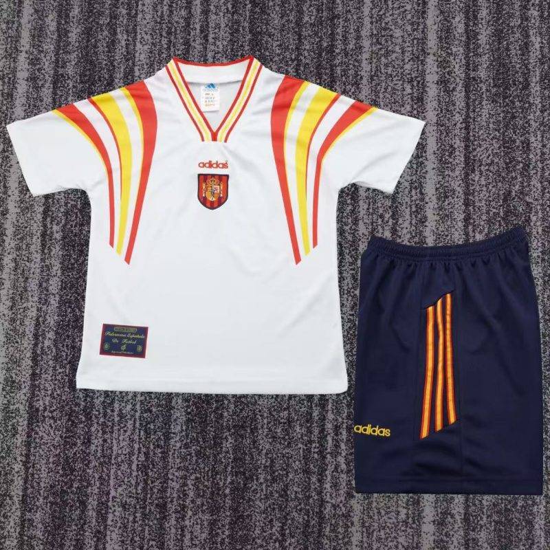 1996 Spain Away Football Shirt Kids Size 1:1 Thai Quality