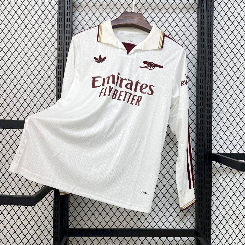 2025/2026 Long Sleeve Arsenal Home Football Shirt 1:1 Thai Quality