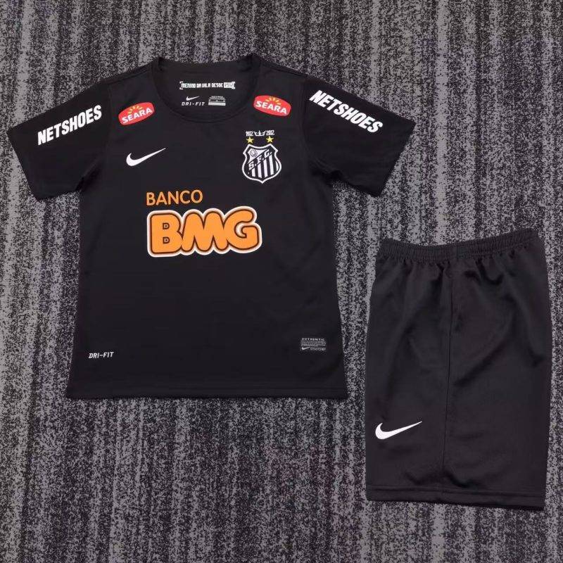 2012/13 Santos Black Football Shirt Kids Size 1:1 Thai Quality