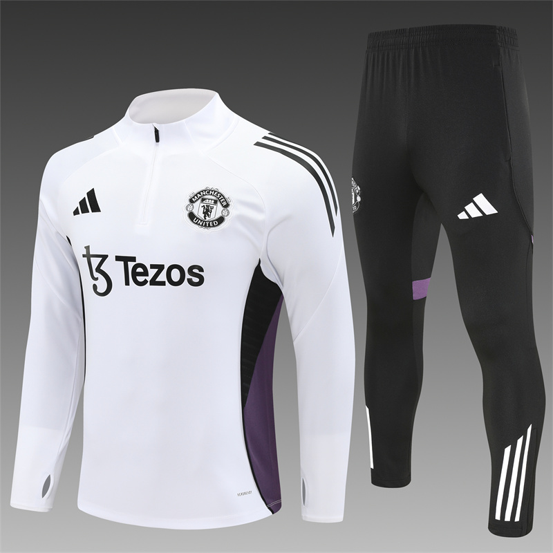 c0ac8e977ec1306bfc2a55d08c38032a 2025/2026 Manchester United Half-Pull Training Suit Football Shirt 1:1 Thai Quality Set