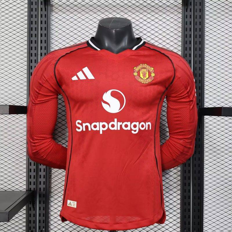 cfa62e8d6fd82c8b252e9b5d04f16329 2025/2026 Long Sleeve Player Version Manchester United Home Football Shirt 1:1 Thai Quality