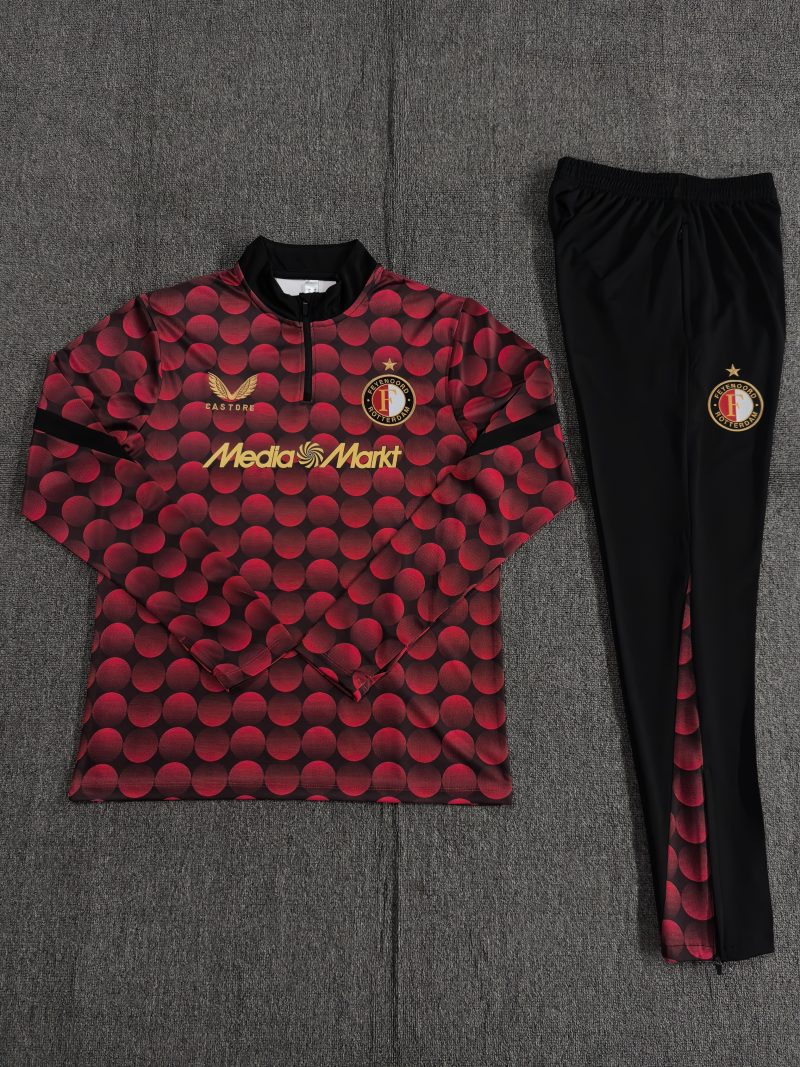 d1f5f4c468434fe4329f619c62e7f78f 25/26 Feyenoord Half-Pull Training Suit Football Shirt Kids Size