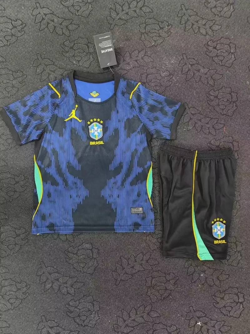 2026 Brazil Away Football Shirt Kids Size 1:1 Thai Quality