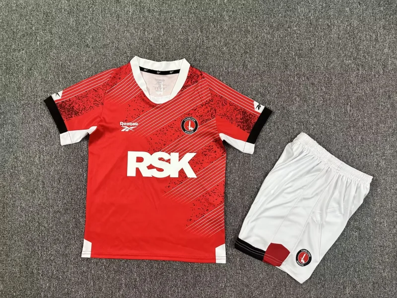 d58ed2bd5d9301fe71a7f4783dbda70f 2025/2026 Charlton Athletic Home Football Shirt Kids Size 1:1 Thai Quality