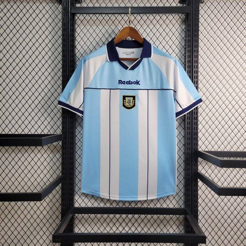 d61ca0f5dc18cc1fa1eee06a302e2a47 2001 Retro Argentina Home Football Shirt 1:1 Thai Quality