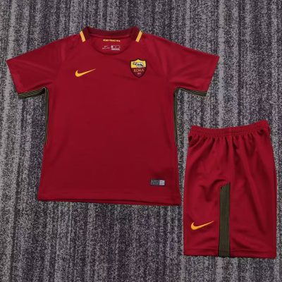 2017/18 Roma Home Football Shirt Kids Size 1:1 Thai Quality