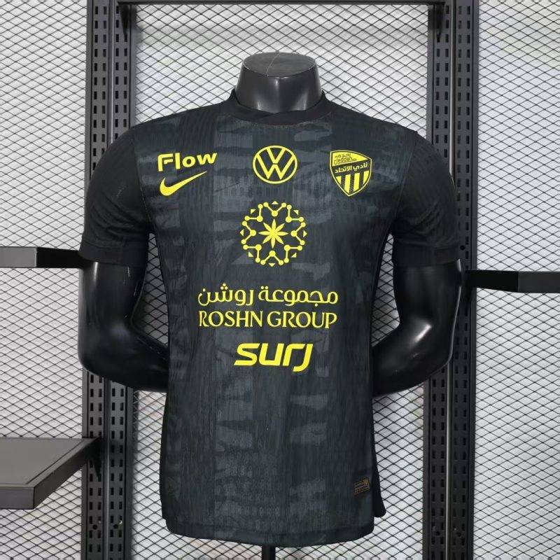 2025/2026 Player Version AL-ITTIHAD JEDDAH Black Football Shirt 1:1 Thai Quality