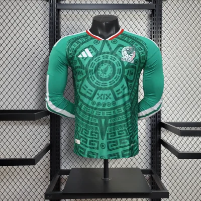 2026 Long Sleeve Player Version Mexico Home World Cup Football Shirt 1:1 Thai Quality