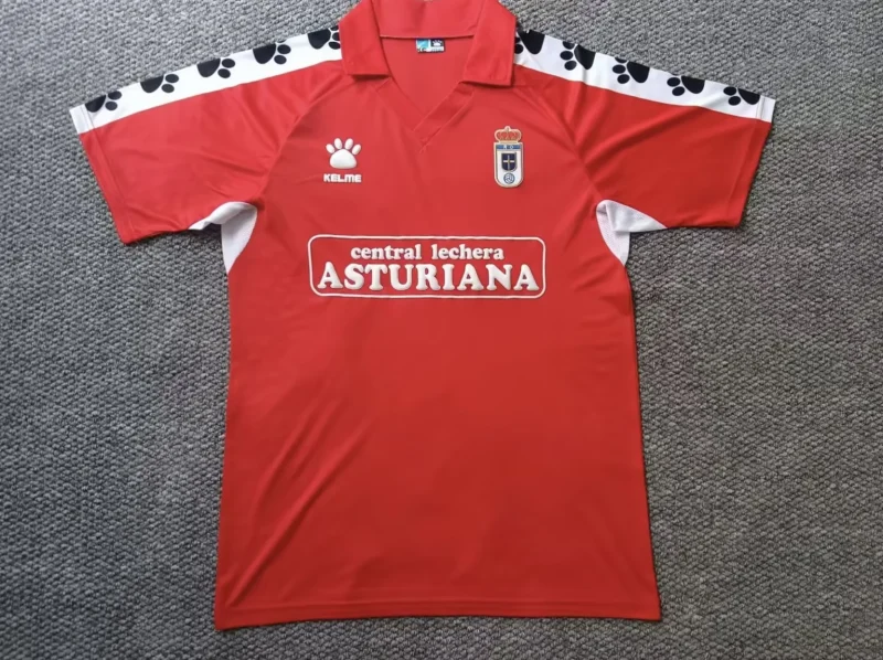 edfcda73af011ef549a1bed6af82c4c6 1990/1991 Retro Real Oviedo Vetusta Away Football Shirt 1:1 Thai Quality