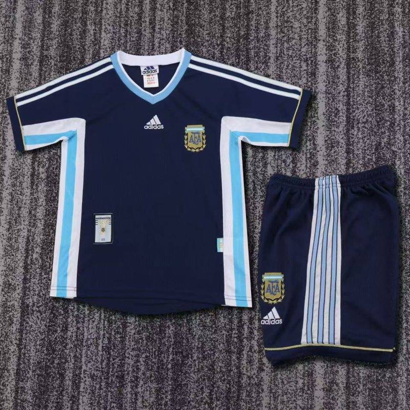 1998 Argentina Away Football Shirt Kids Size 1:1 Thai Quality