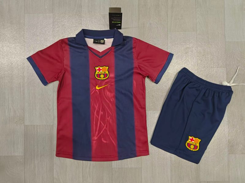 f1c5f00c936e8af6fd333bc8e5e58112 2000/2001 Barcelona Co-branded version Football Shirt Kids 1:1 Thai Quality