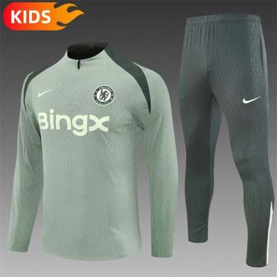 2025/2026 Chelsea Half-Pull Training Suit Football Shirt Kids Size