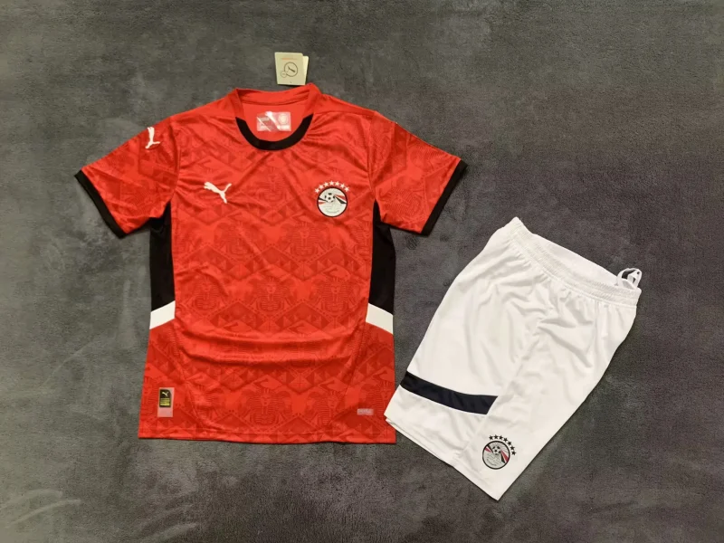 f3e7cec3121175cee52cd4601691d509 2025 Egypt Home Football Shirt Kids Size 1:1 Thai Quality