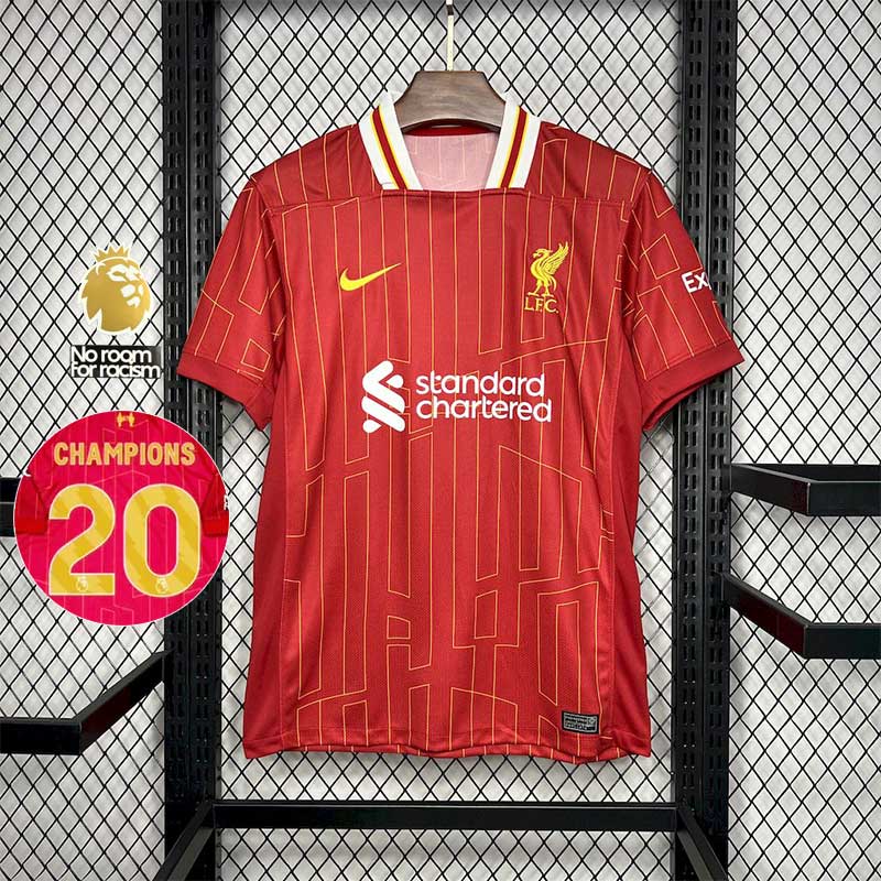 f9d87438f000f91a94968733f62eef7c 【CHAMPIONS】2024/2025 Liverpool Home Gold Custom Football Shirt 1:1 Thai Quality