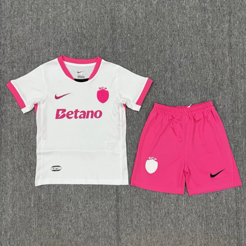 2025/2026 Sporting Lisbon Pink October Football Shirt Kids Size 1:1 Thai Quality