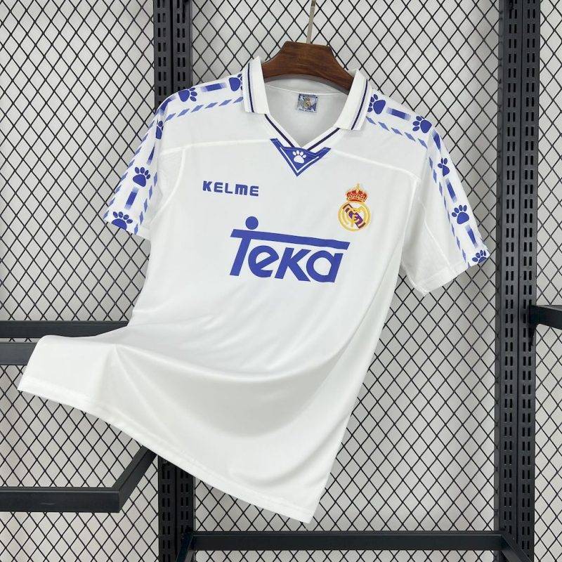 0109ffc4720a15526b5c48e2eded9a16 1996/1997 Retro Real Madrid Home Football Shirt 1:1 Thai Quality