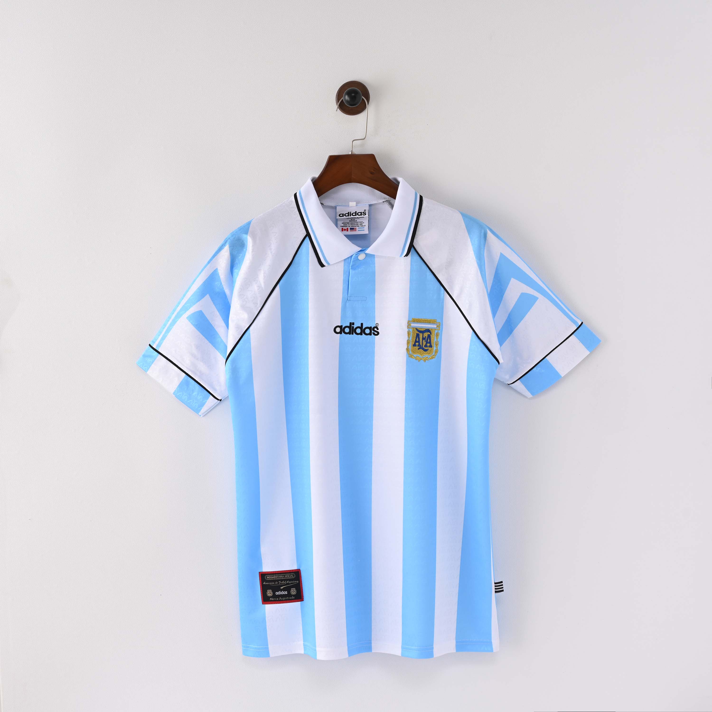 1996 Retro Argentina Home Football Shirt 1:1 Thai Quality