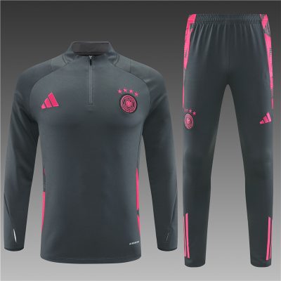 2024/2025 Germany Half-Pull Training Wear Grey Football Shirt