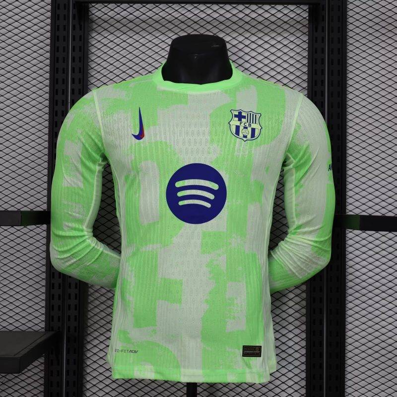 2024/2025 Long Sleeve Player Version Barcelona Third Away Football Shirt 1:1 Thai Quality