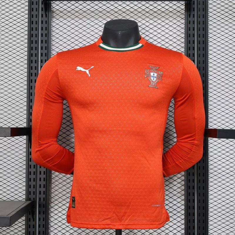 249871748e6d83844ce18f536247e522 2025 Player Version Long Sleeve Portugal Home Football Shirt 1:1 Thai Quality